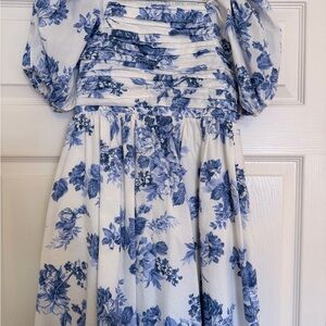 Abercrombie Kids White and Blue Floral Dress